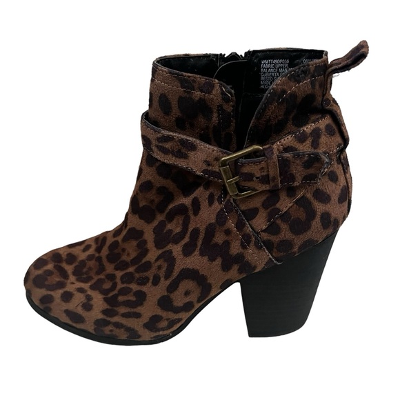 Lepord Animal Print Booties Shoes - Picture 11 of 13